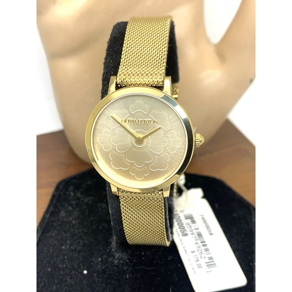 Olivia Burton Women's Watch 24000058 Quartz Floral Gold Stainless Steel 28mm